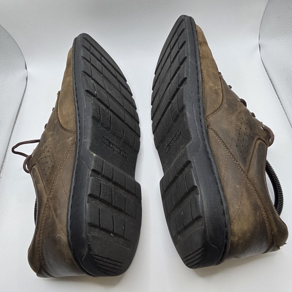 Merrell Men's Brown Leather Casual Walking Shoes Size 9.5 Lace Up Comfort - Picture 5 of 8